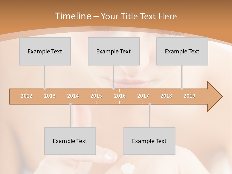 Young Beautiful Woman Applying Hands Cream And Looking At Camera PowerPoint Template