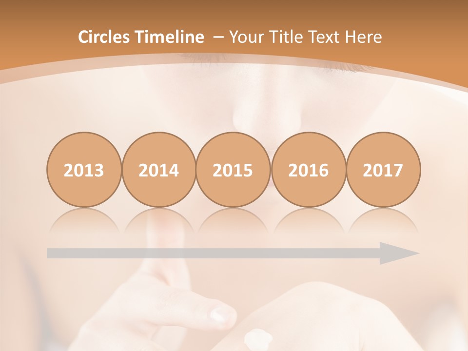 Young Beautiful Woman Applying Hands Cream And Looking At Camera PowerPoint Template