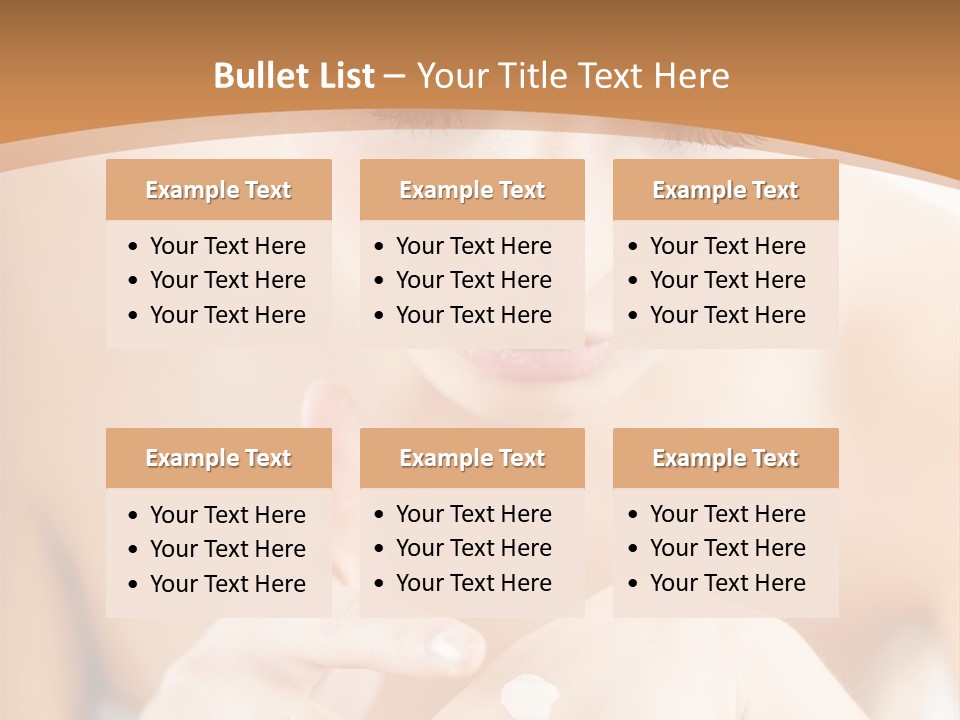 Young Beautiful Woman Applying Hands Cream And Looking At Camera PowerPoint Template