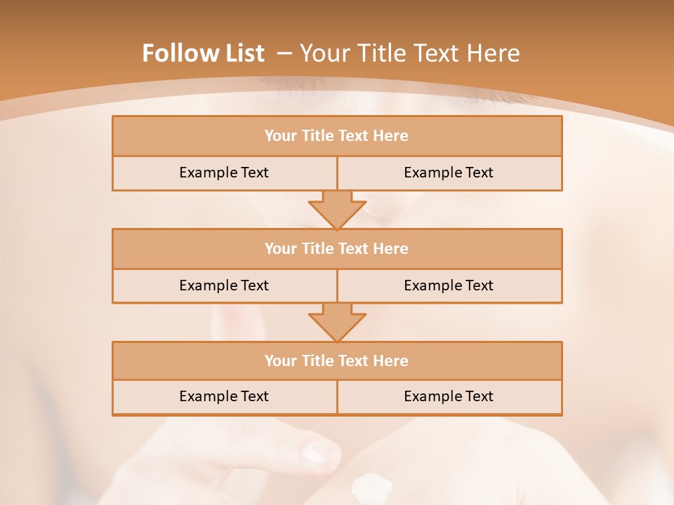 Young Beautiful Woman Applying Hands Cream And Looking At Camera PowerPoint Template