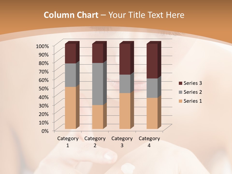 Young Beautiful Woman Applying Hands Cream And Looking At Camera PowerPoint Template