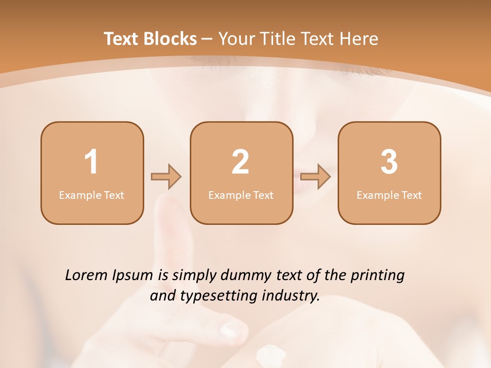 Young Beautiful Woman Applying Hands Cream And Looking At Camera PowerPoint Template