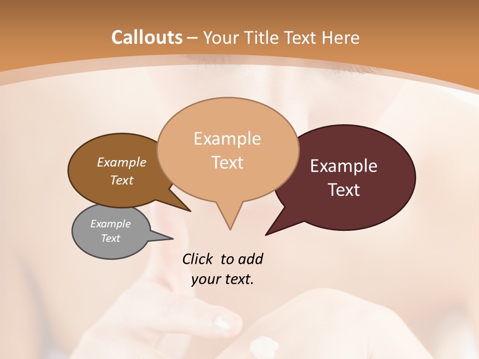 Young Beautiful Woman Applying Hands Cream And Looking At Camera PowerPoint Template