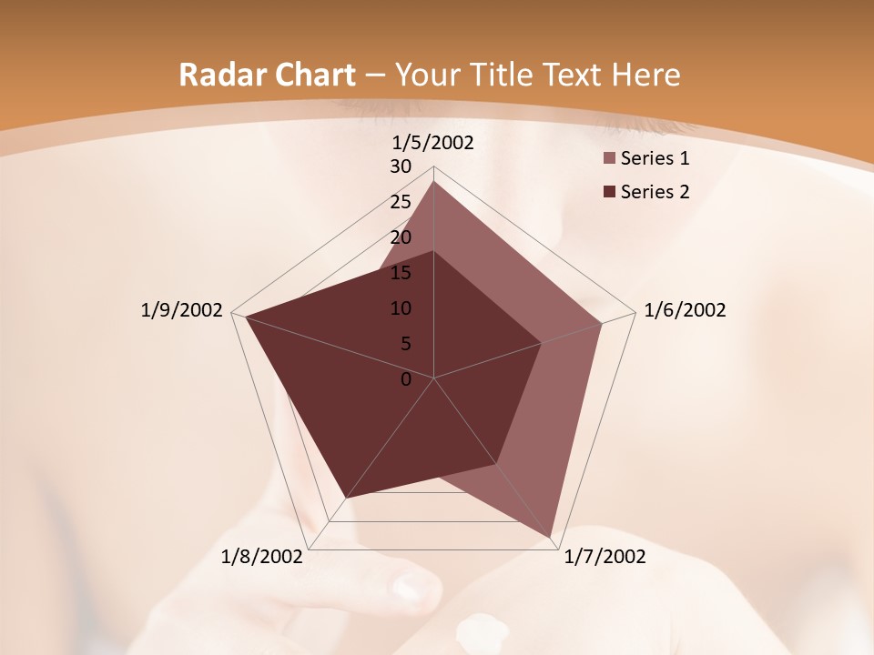 Young Beautiful Woman Applying Hands Cream And Looking At Camera PowerPoint Template