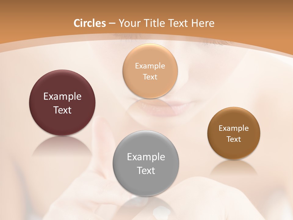 Young Beautiful Woman Applying Hands Cream And Looking At Camera PowerPoint Template