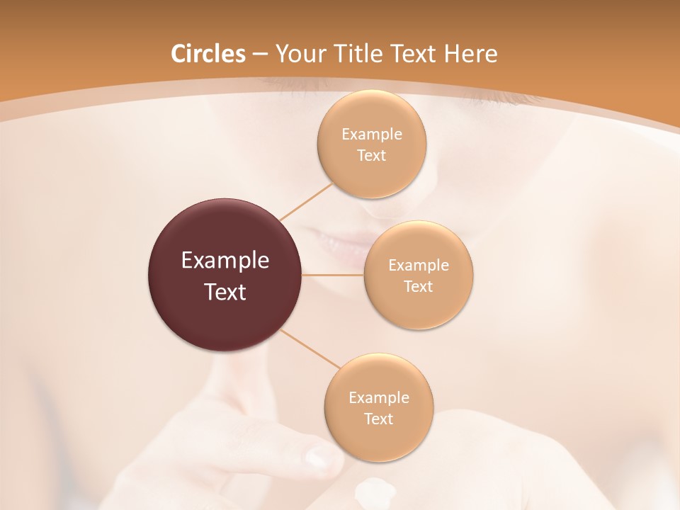 Young Beautiful Woman Applying Hands Cream And Looking At Camera PowerPoint Template