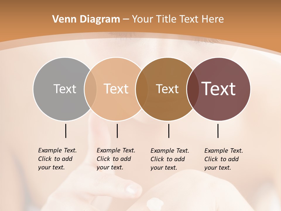 Young Beautiful Woman Applying Hands Cream And Looking At Camera PowerPoint Template