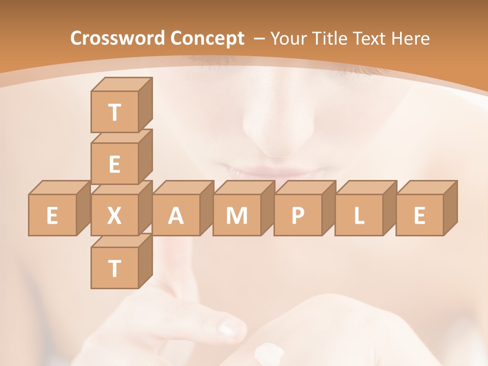 Young Beautiful Woman Applying Hands Cream And Looking At Camera PowerPoint Template