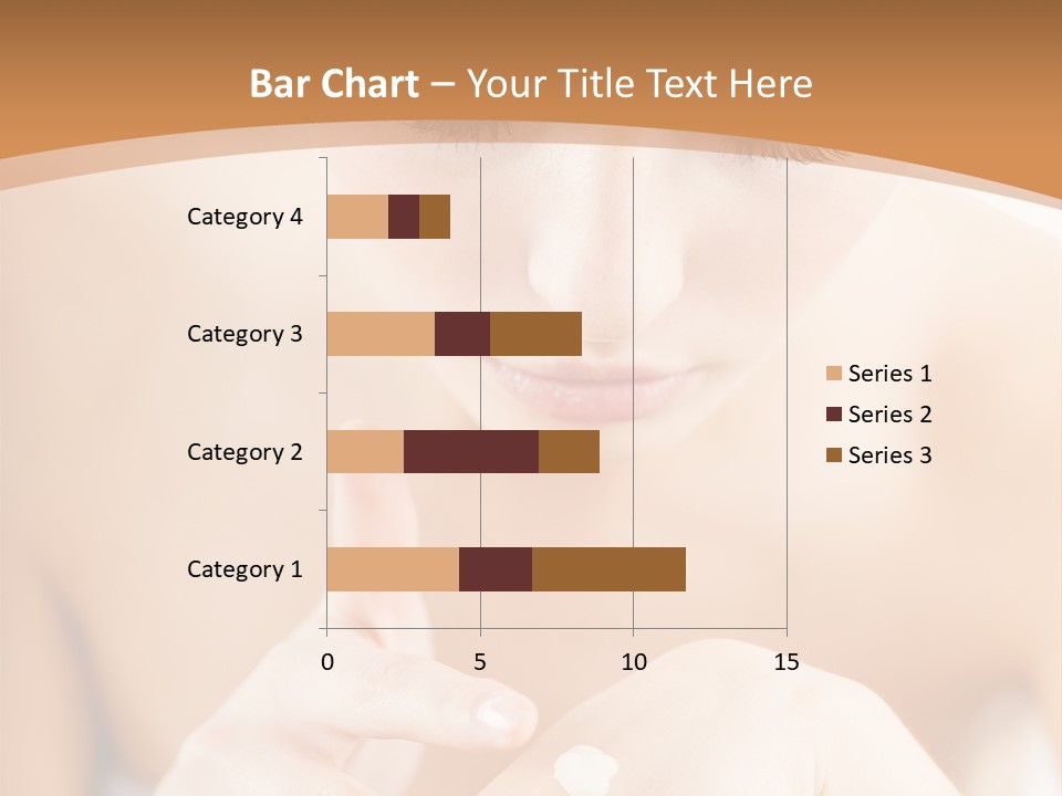 Young Beautiful Woman Applying Hands Cream And Looking At Camera PowerPoint Template