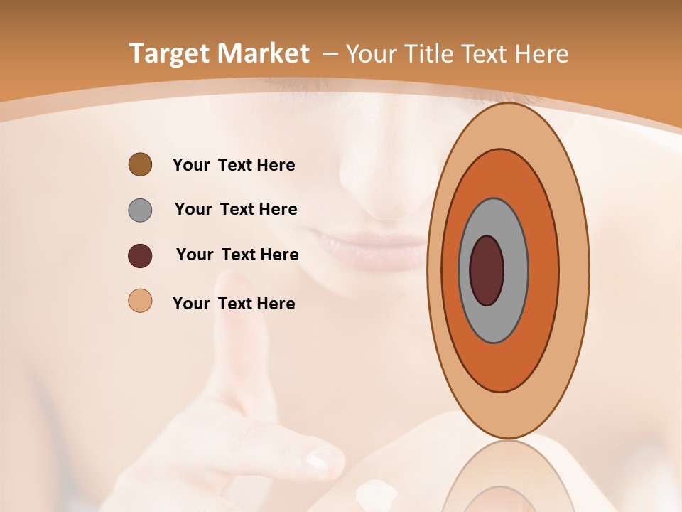 Young Beautiful Woman Applying Hands Cream And Looking At Camera PowerPoint Template