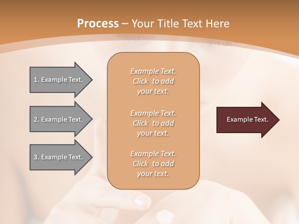 Young Beautiful Woman Applying Hands Cream And Looking At Camera PowerPoint Template