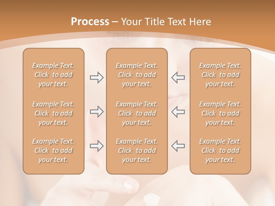 Young Beautiful Woman Applying Hands Cream And Looking At Camera PowerPoint Template