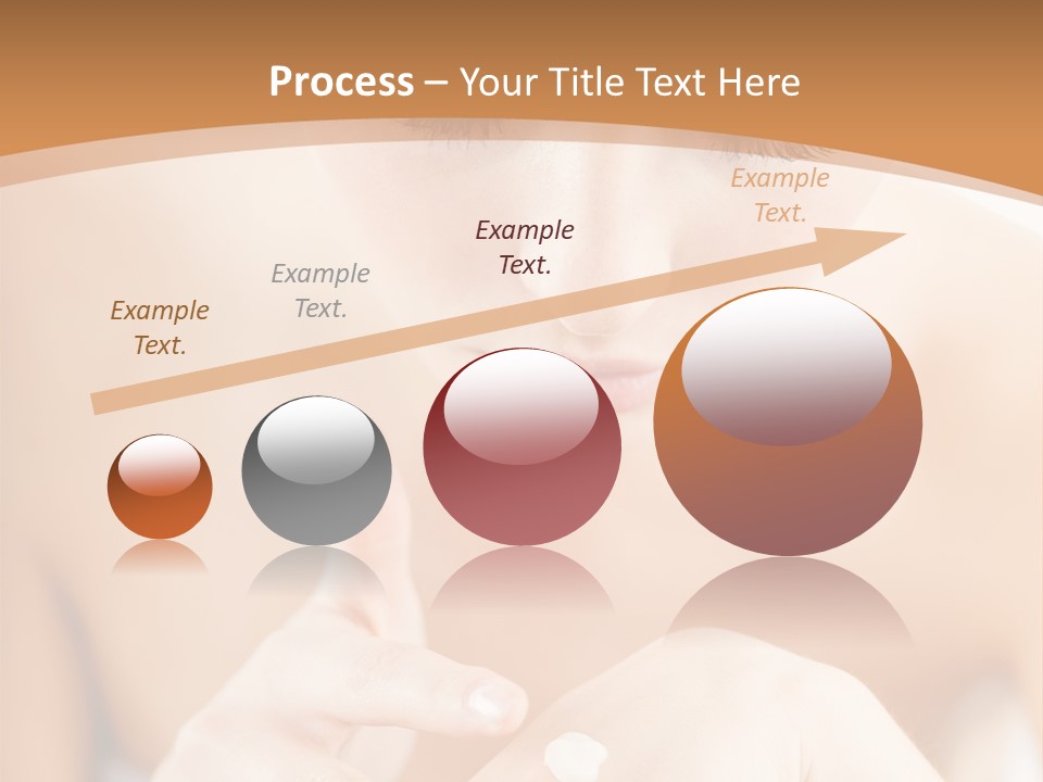 Young Beautiful Woman Applying Hands Cream And Looking At Camera PowerPoint Template