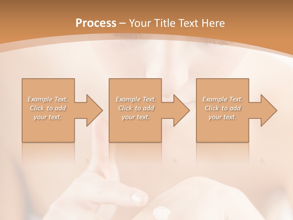 Young Beautiful Woman Applying Hands Cream And Looking At Camera PowerPoint Template