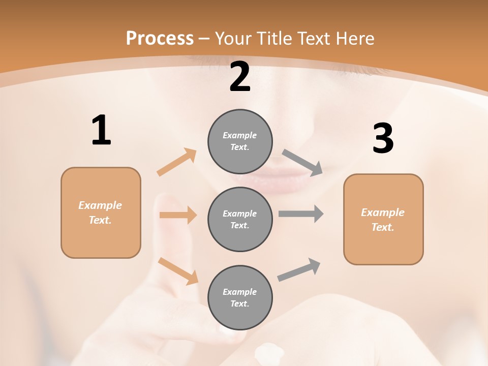 Young Beautiful Woman Applying Hands Cream And Looking At Camera PowerPoint Template