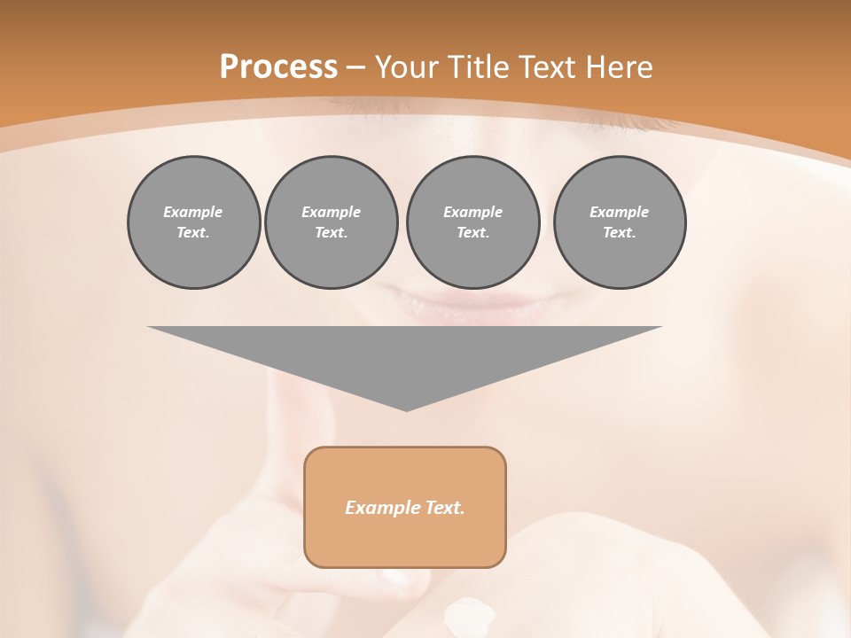 Young Beautiful Woman Applying Hands Cream And Looking At Camera PowerPoint Template