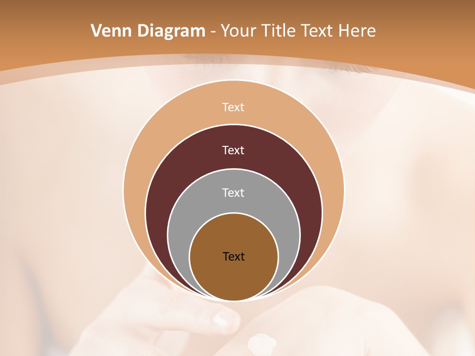 Young Beautiful Woman Applying Hands Cream And Looking At Camera PowerPoint Template