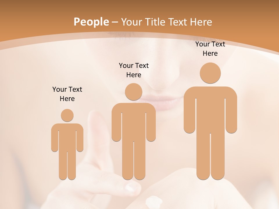 Young Beautiful Woman Applying Hands Cream And Looking At Camera PowerPoint Template