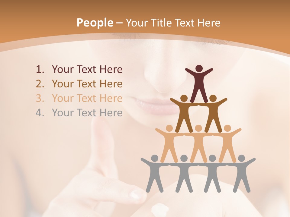 Young Beautiful Woman Applying Hands Cream And Looking At Camera PowerPoint Template