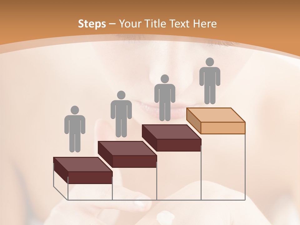 Young Beautiful Woman Applying Hands Cream And Looking At Camera PowerPoint Template