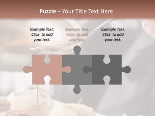 Chef Add Sause To A Beef On Professional Kitchen PowerPoint Template