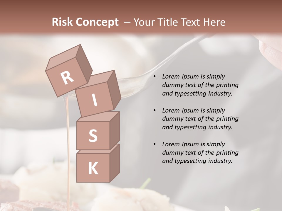 Chef Add Sause To A Beef On Professional Kitchen PowerPoint Template