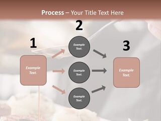 Chef Add Sause To A Beef On Professional Kitchen PowerPoint Template