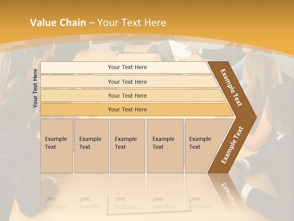 Businesspeople In A Business Meeting In An Office Smiling PowerPoint Template