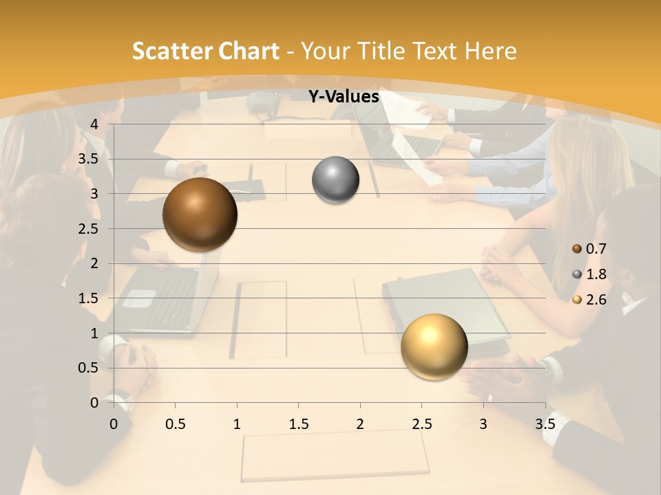 Businesspeople In A Business Meeting In An Office Smiling PowerPoint Template