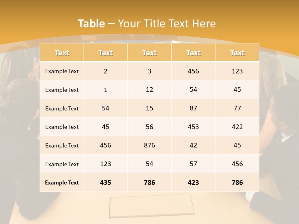 Businesspeople In A Business Meeting In An Office Smiling PowerPoint Template