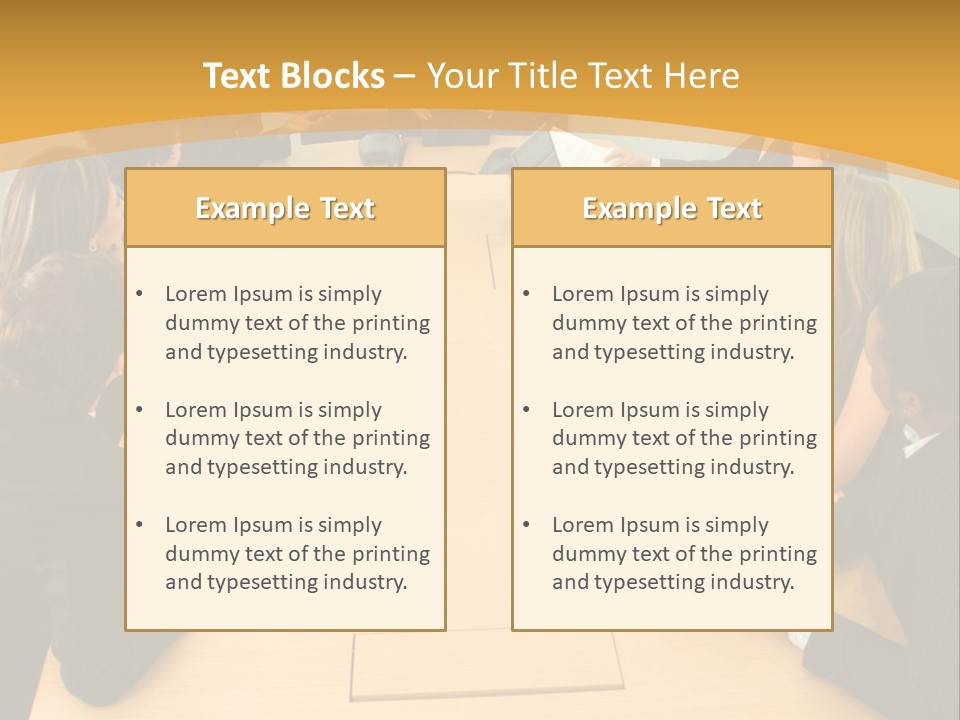 Businesspeople In A Business Meeting In An Office Smiling PowerPoint Template