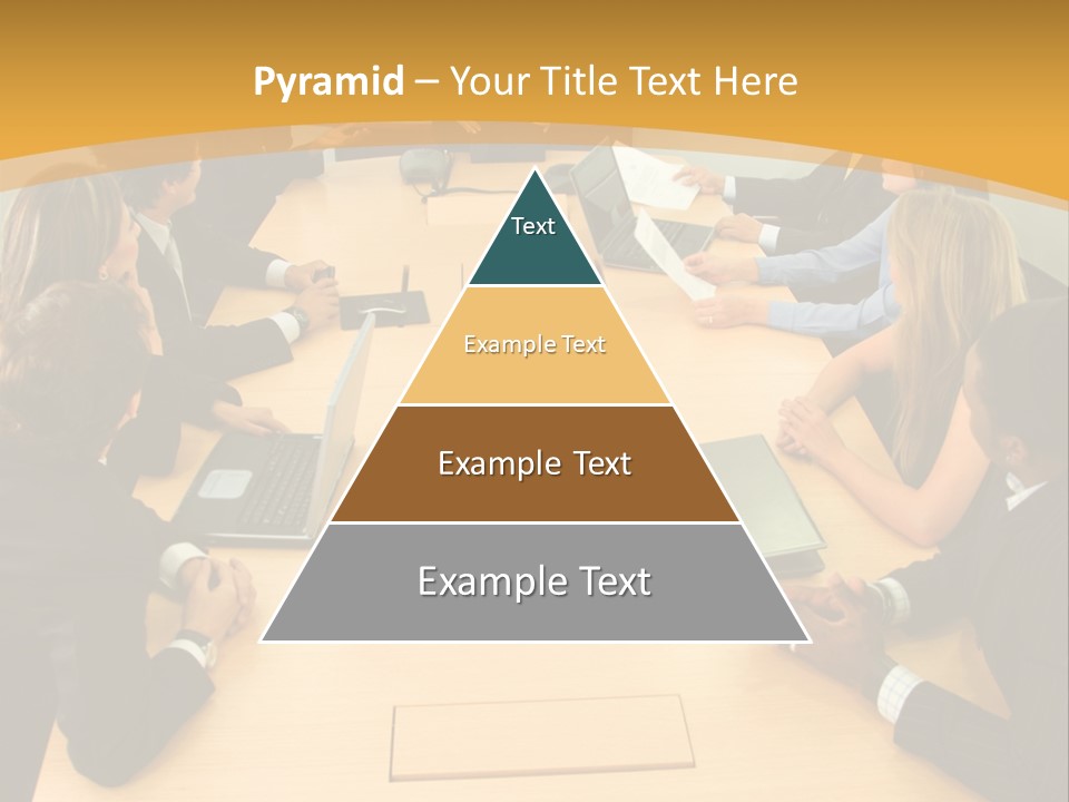 Businesspeople In A Business Meeting In An Office Smiling PowerPoint Template