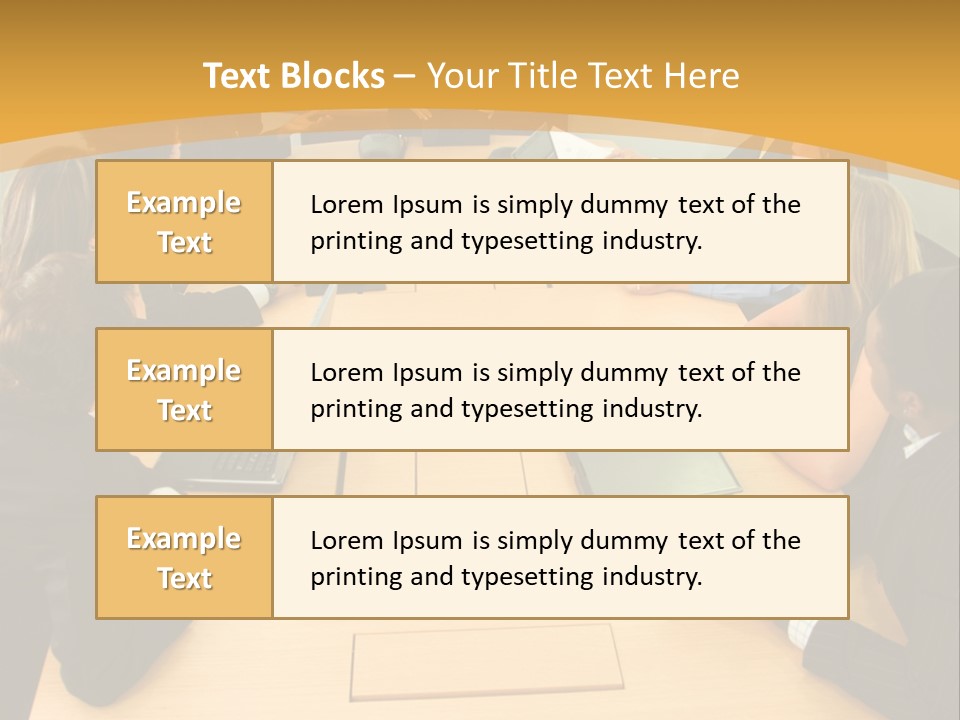 Businesspeople In A Business Meeting In An Office Smiling PowerPoint Template