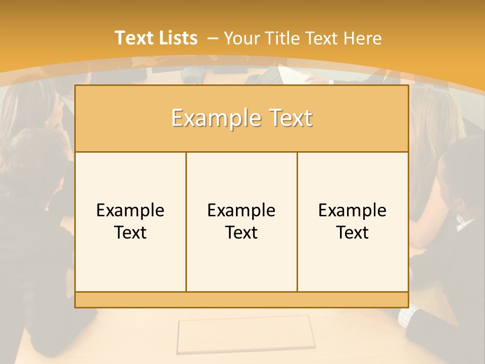 Businesspeople In A Business Meeting In An Office Smiling PowerPoint Template
