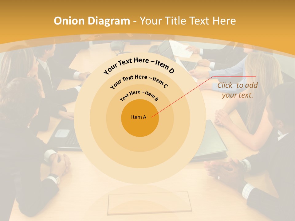 Businesspeople In A Business Meeting In An Office Smiling PowerPoint Template