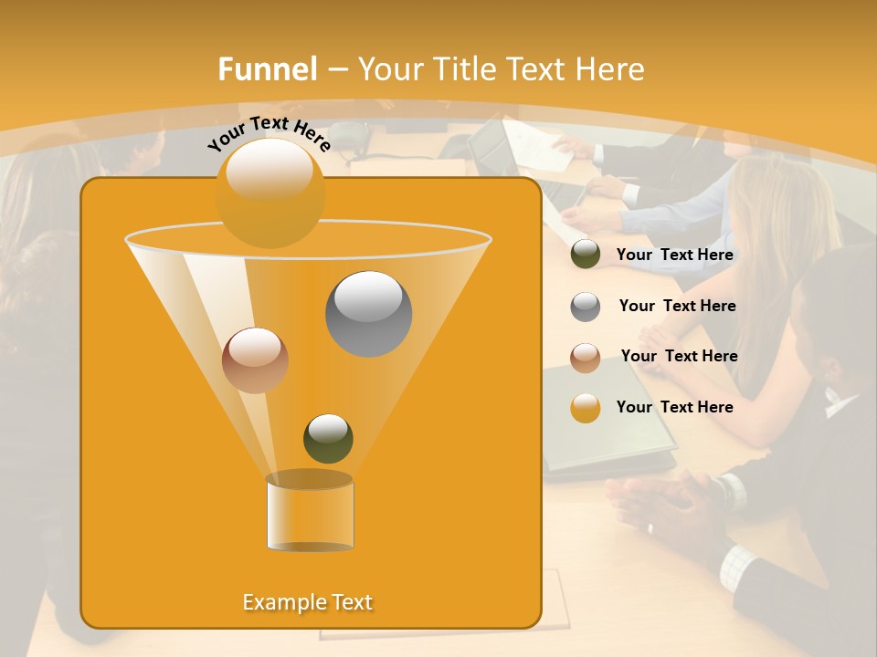 Businesspeople In A Business Meeting In An Office Smiling PowerPoint Template