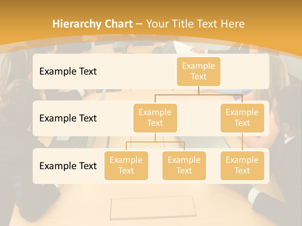 Businesspeople In A Business Meeting In An Office Smiling PowerPoint Template
