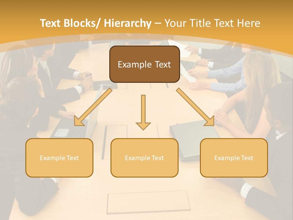 Businesspeople In A Business Meeting In An Office Smiling PowerPoint Template