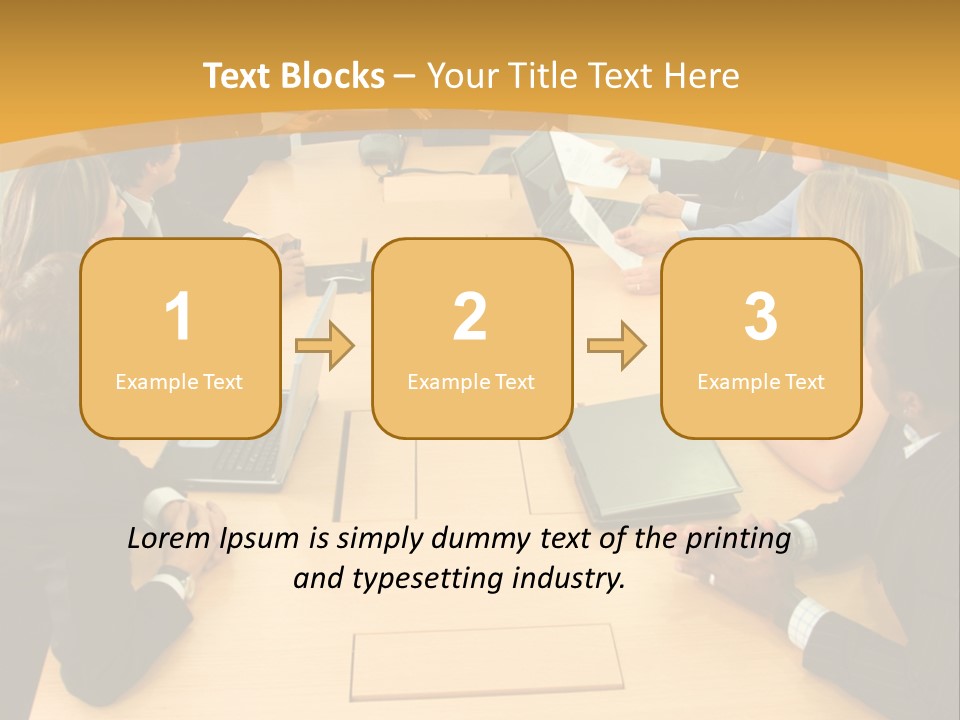 Businesspeople In A Business Meeting In An Office Smiling PowerPoint Template