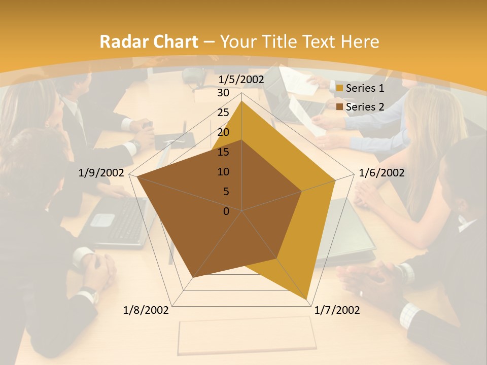Businesspeople In A Business Meeting In An Office Smiling PowerPoint Template