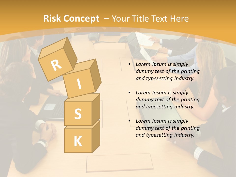 Businesspeople In A Business Meeting In An Office Smiling PowerPoint Template