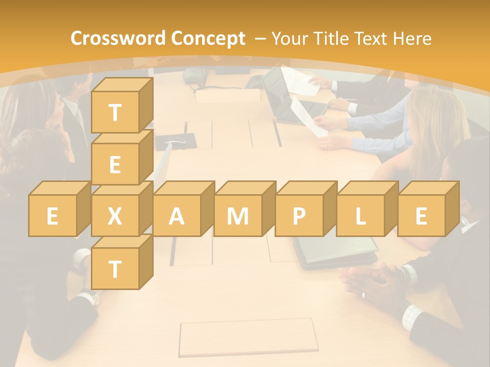 Businesspeople In A Business Meeting In An Office Smiling PowerPoint Template