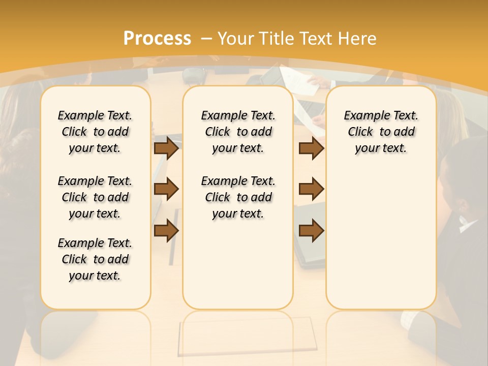 Businesspeople In A Business Meeting In An Office Smiling PowerPoint Template