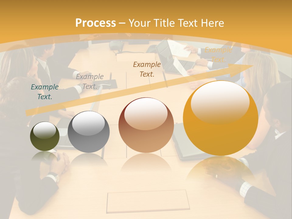 Businesspeople In A Business Meeting In An Office Smiling PowerPoint Template