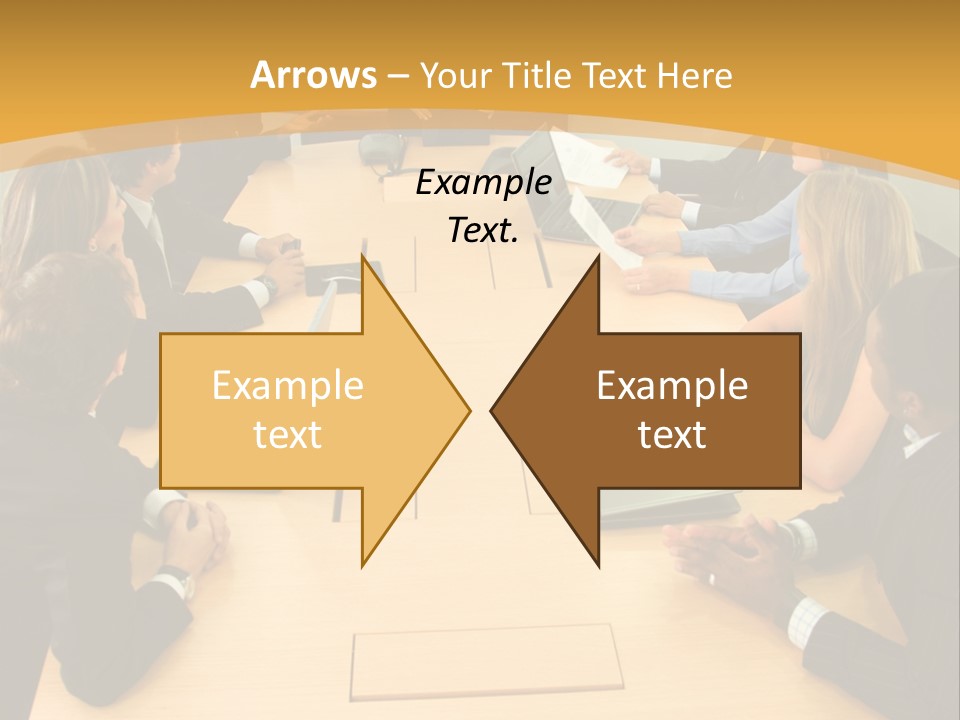 Businesspeople In A Business Meeting In An Office Smiling PowerPoint Template