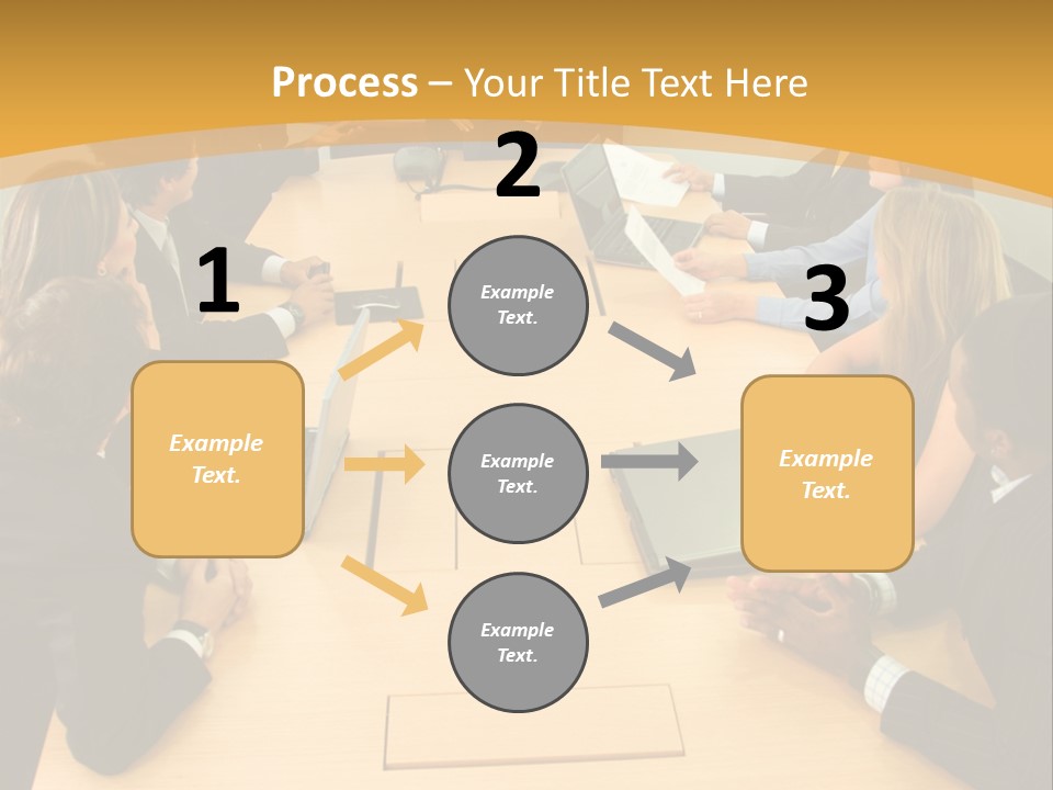 Businesspeople In A Business Meeting In An Office Smiling PowerPoint Template