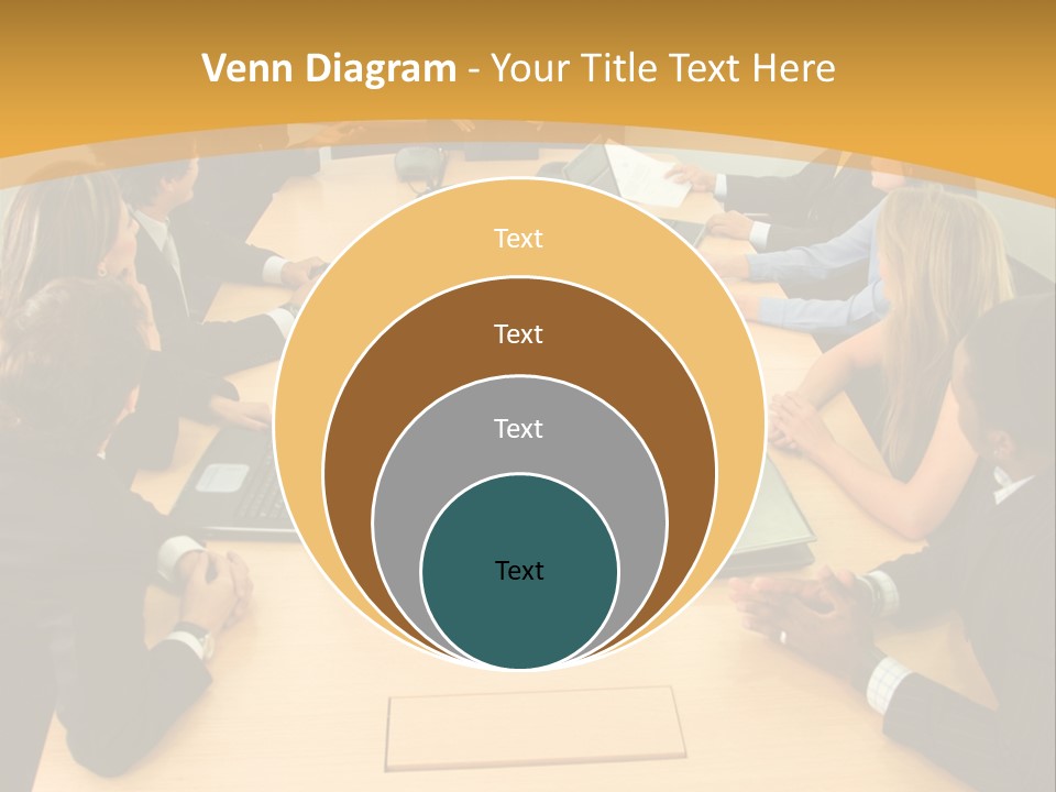 Businesspeople In A Business Meeting In An Office Smiling PowerPoint Template