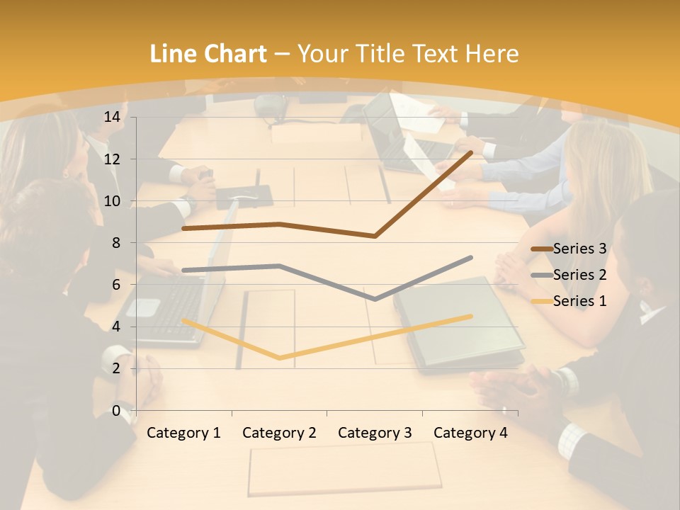 Businesspeople In A Business Meeting In An Office Smiling PowerPoint Template