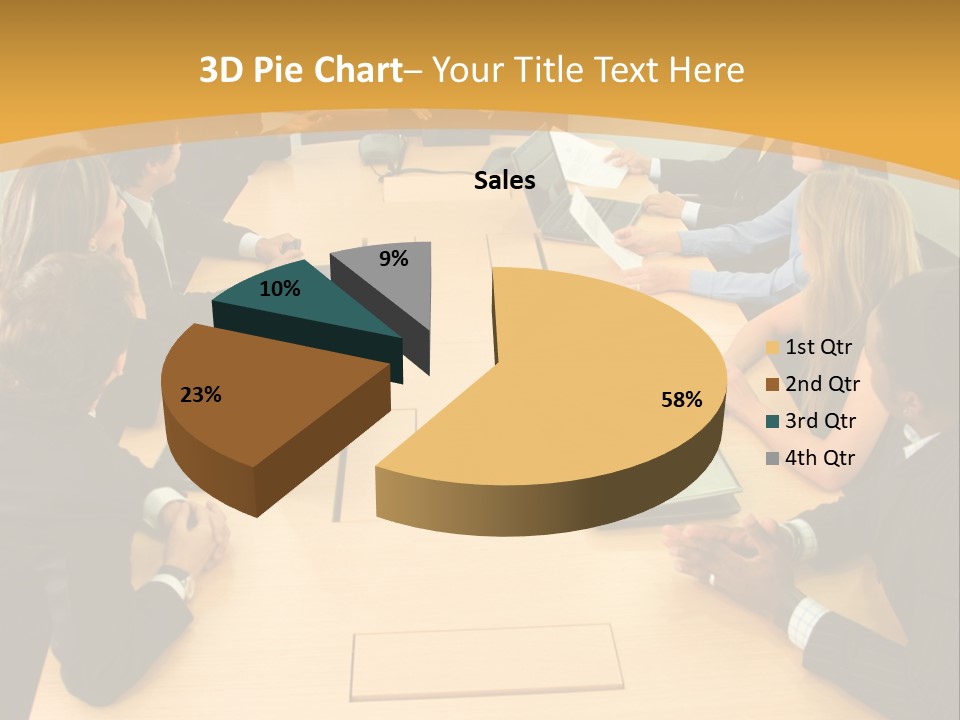 Businesspeople In A Business Meeting In An Office Smiling PowerPoint Template