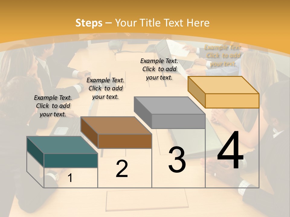 Businesspeople In A Business Meeting In An Office Smiling PowerPoint Template